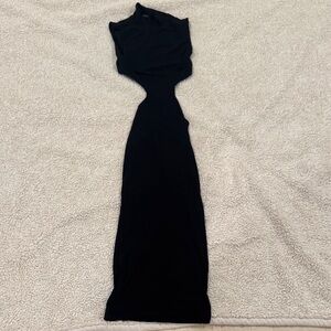 JLUXLABEL Elegant Asymmetrical Black Dress